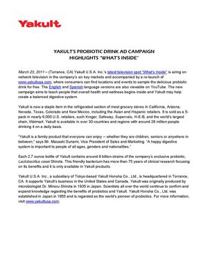 Yakult USA - What's Inside