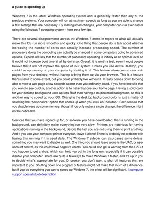 Tricks and Hacks to Speed up Windows 7