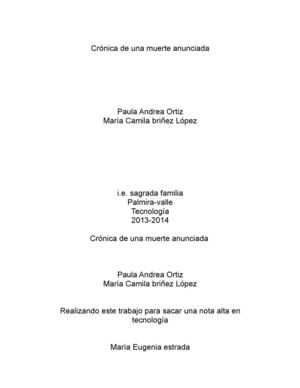 cronica de una muerte anunciada
