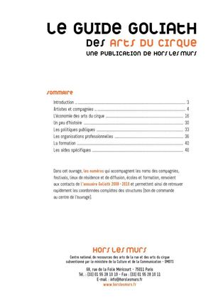 Le Guide Goliath des arts du cirque - 2008