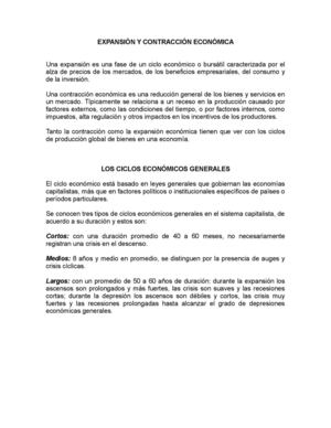 EXPANSIÓN Y CONTRACCIÓN ECONÓMICA