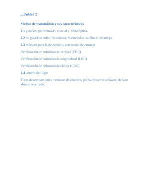 Unidad 2 medios de transmisión y sus características