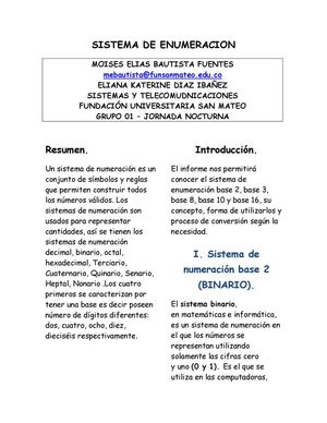 Sistemas de numeracion