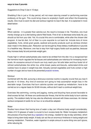 How to Lose a few Lbs within 12 Days