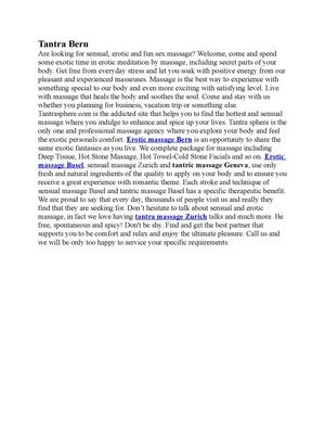 Sensual Massage Basel