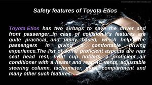Safety features of Toyota Etios 