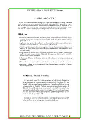Resolución de problemas segundo ciclo Isabel Echenique