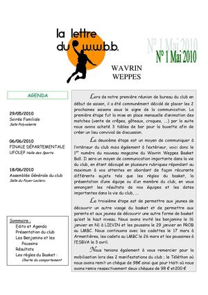 La lettre du WWBB - N°1