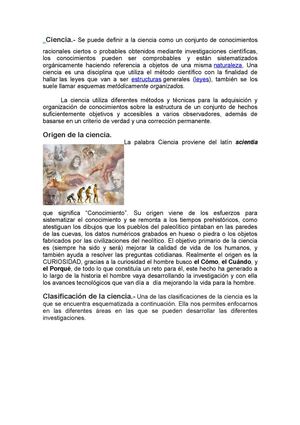  Origen de la Ciencia