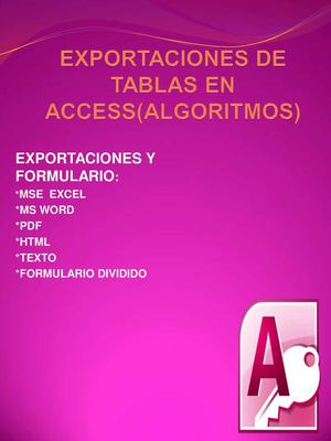 Algoritmos en Access