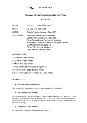 ACTA Nº 002