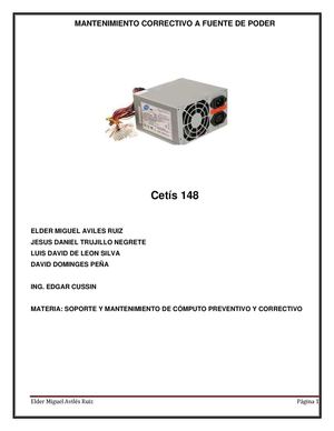 mantenimiento correctivo a fuente de poder