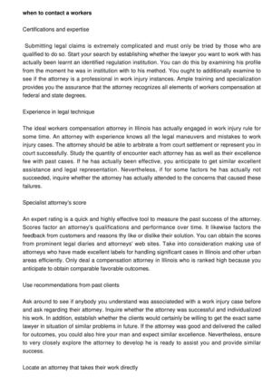 How  to identify a good workers compensation attorney in Illinois}