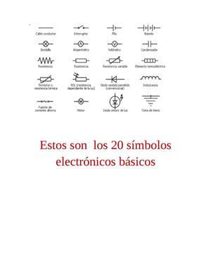 Símbolos de la electrónica 