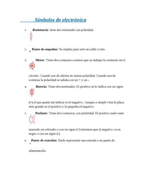 Símbolos de electronica