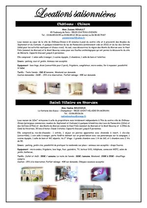 Locations saisonnières