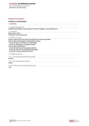 Relatório de auto-avaliação 2012-2013- Dados dos inquéritos