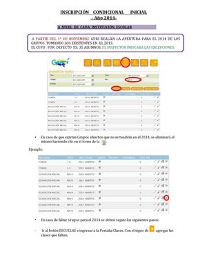 Mapa de Ruta Inscripciones de Inicial 2014