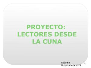 LECTORES DESDE LA CUNA