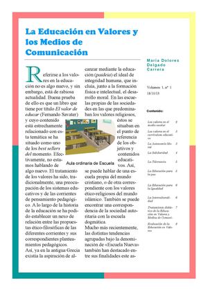 La Educación en valores y los Medios de Comunicación