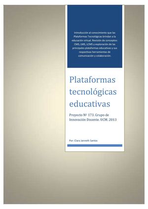 Introducción a las plataformas tecnológicas educativas
