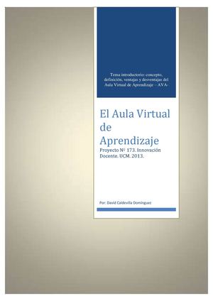 El Aula Virtual de Aprendizaje