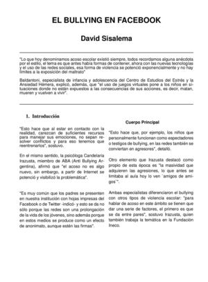 BULLYING EN FACEBOOK
