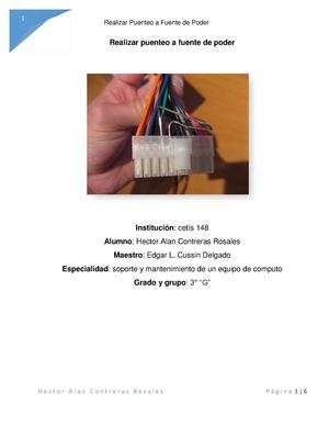 Realizar Puenteo a Fuente de poder