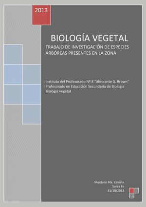 BIOLOGÍA VEGETAL. Montero, Celeste 