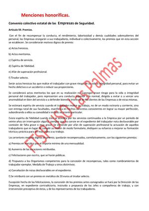 Menciones honoríficas.