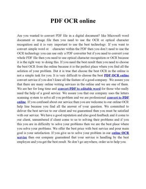 PDF OCR online