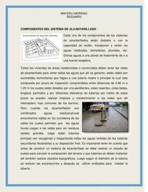 componentes de un sistema de alcantarillado