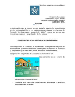 componentes de un sistema de alcantarillado
