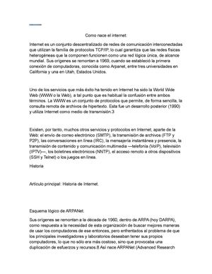 como nace el internet