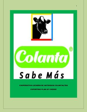 Exporting Plan of Cheese