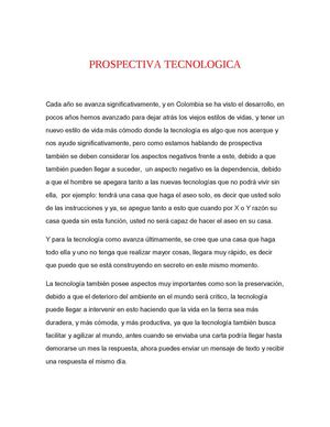 PROSPECTIVA TECNOLOGICA