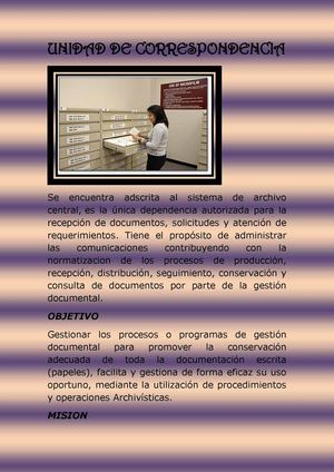 UNIDAD DE CORRESPONDENCIA 