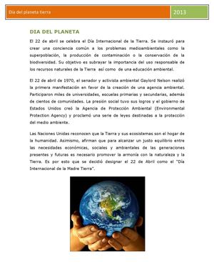 día del planeta