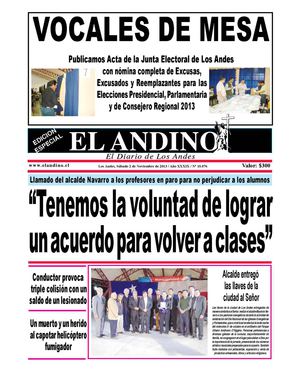 Diario El Andino - Sábado 02 de Noviembre de 2013