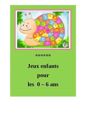 Catalogue jeux 0-6 ans