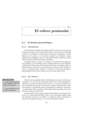 Relieve de la pensínsula Ibérica