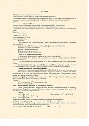 Operaciones con polinomios