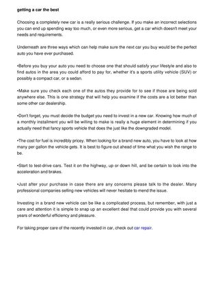 What Are Things You Must Remember Before You'll  Purchase A New Vehicle