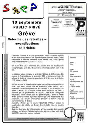 Bulletin de rentrée septembre 2013