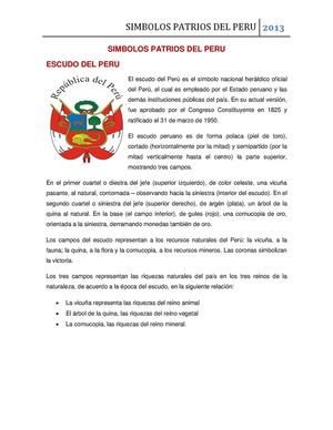 Simbolos patrios del Peru