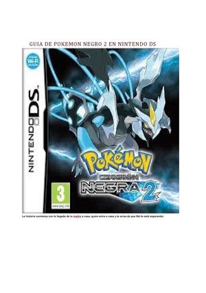 Guía rápida de pokemon negro para nintendo DS