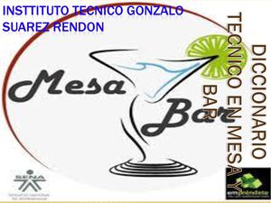 DICCIONARIO TECNICO EN MESA Y BAR