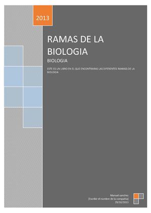 LAS RAMAS DE LA BIOLOGIA1