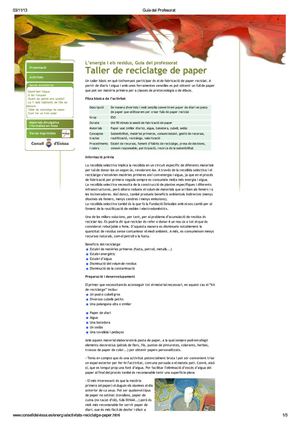 Taller de fer paper reciclat
