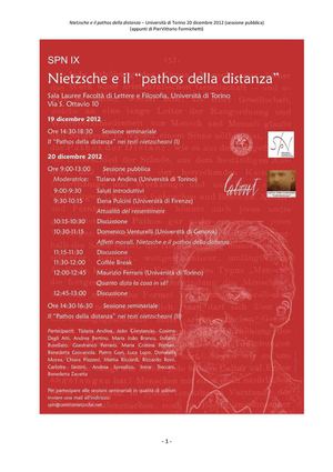 Nietzsche e il pathos della distanza